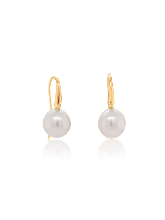 Akoya Cultured Pearl Drops, 9K Yellow Gold, 8.5-9mm