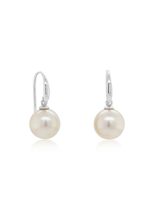9 mm South Sea Pearl Drops in 9K White Gold
