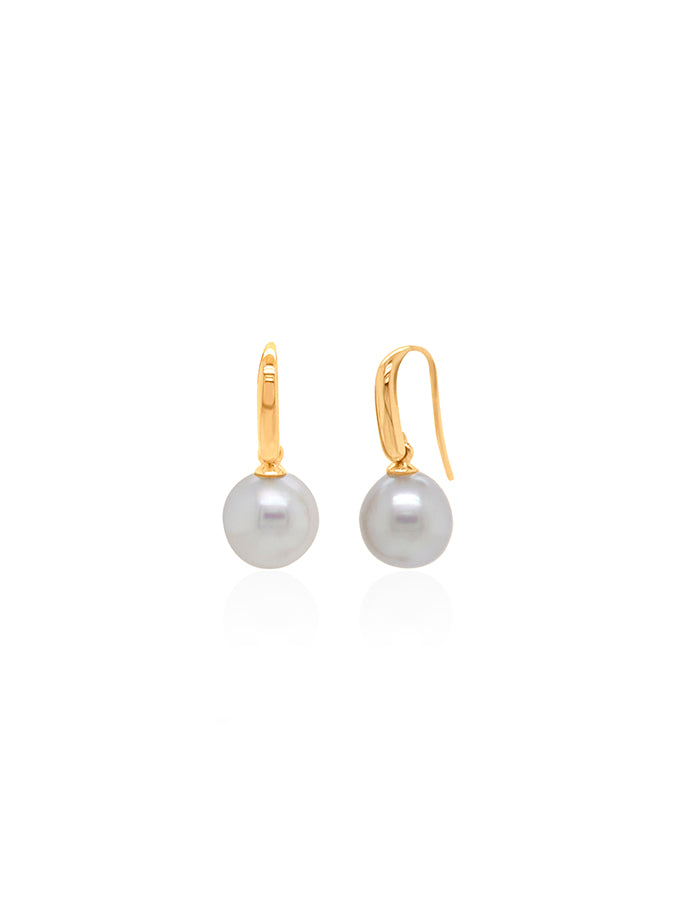 Akoya Cultured Pearl Drops, 9K Yellow Gold, 8.5-9mm