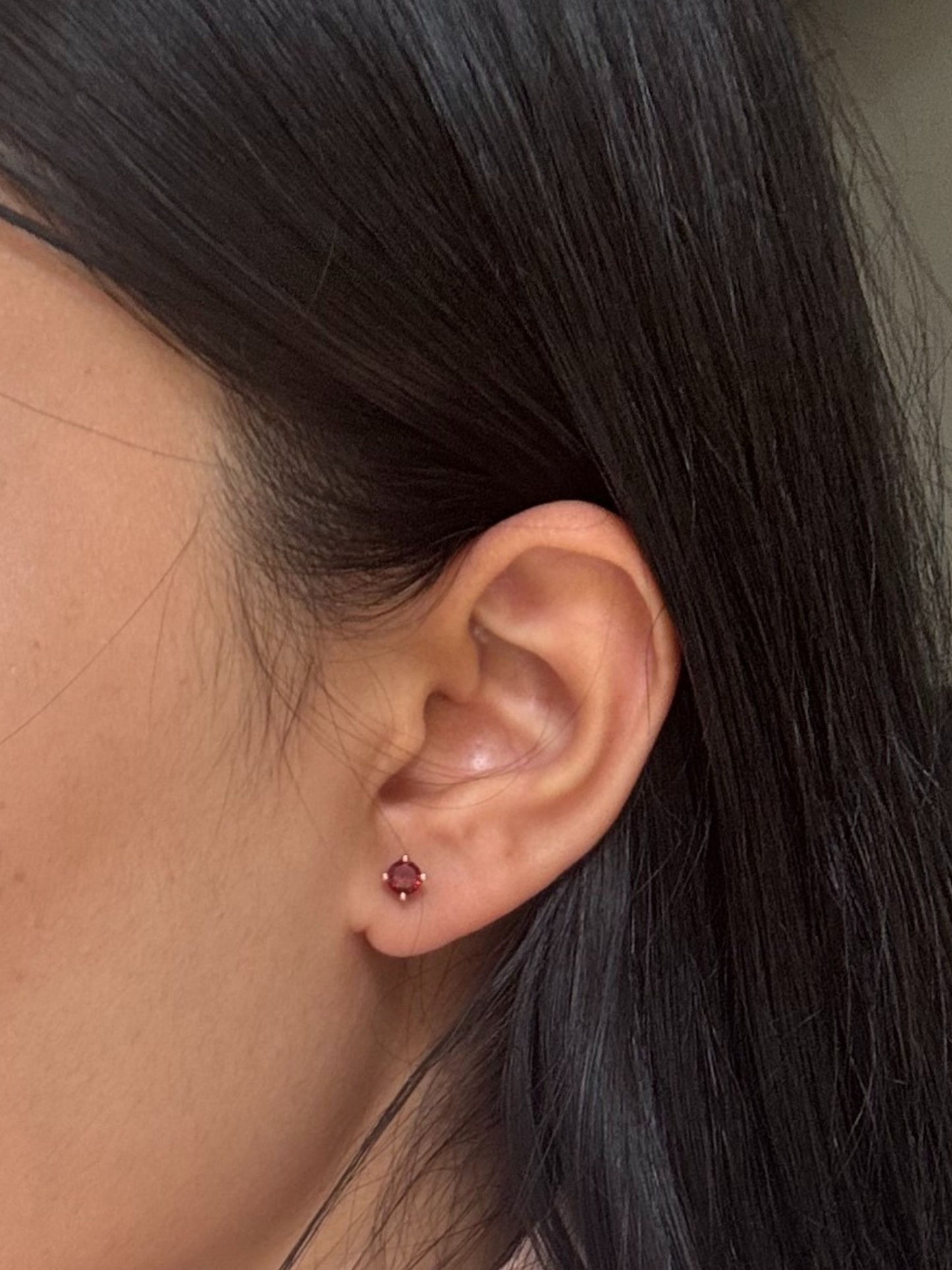 Round Citrine Studs in 9 Carat Yellow Gold