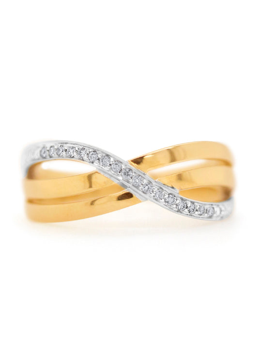 Fancy Diamond Dress Ring, 9K Yellow Gold