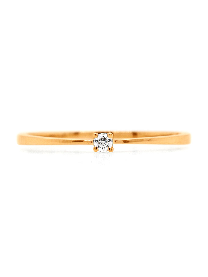 0.05 Carat Diamond Set Ladies Ring, 9 Carat Yellow Gold