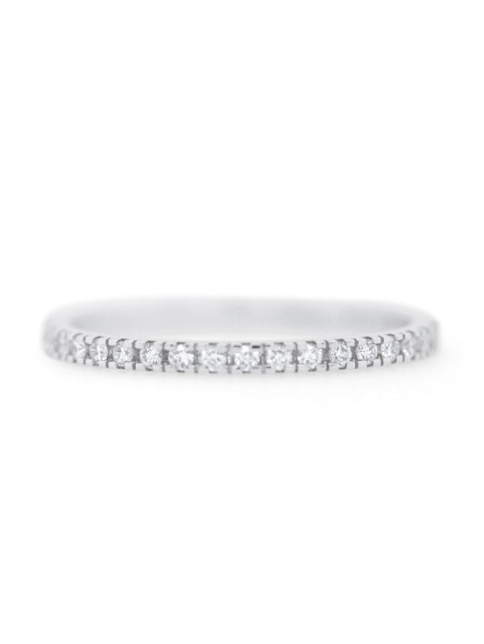 Full Circle Diamond Band, 18K White Gold, T=0.29ct.