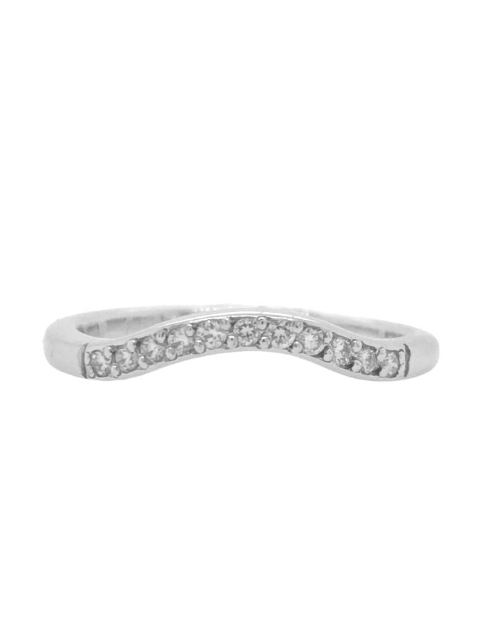 Diamond set band, 18K White Gold T=0.11ct. small range