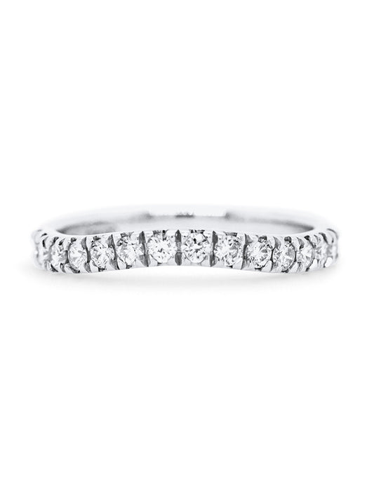 White Gold Diamond  Set Band,  18K, T=0.42ct.