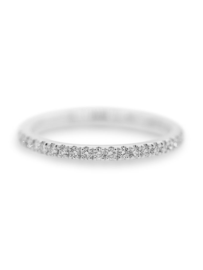 Diamond Set Band 18K White Gold T=0.20ct