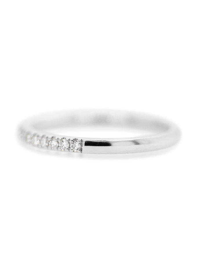 Diamond Set Band 18K White Gold T=0.20ct