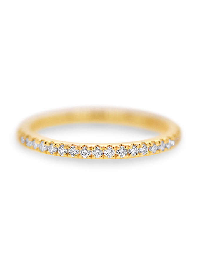 Stunning Diamond Set Band, 18K Yellow Gold T=0.24ct