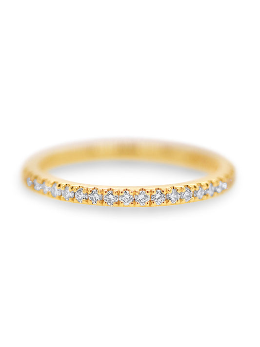 Stunning Diamond Set Band, 18K Yellow Gold T=0.24ct