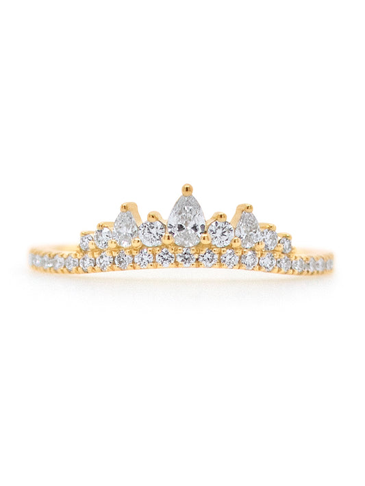 Yellow Gold Diamond  Set Band, 18K, T=0.39ct.