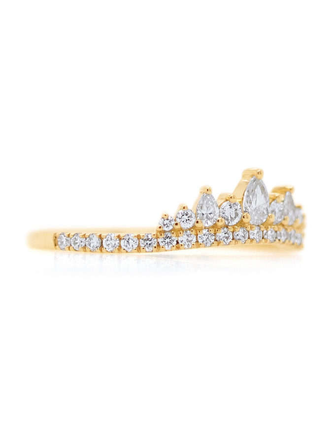 Yellow Gold Diamond  Set Band, 18K, T=0.39ct.