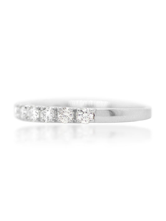 Diamond Set Band, 18K White Gold 0.50ct, Small Size