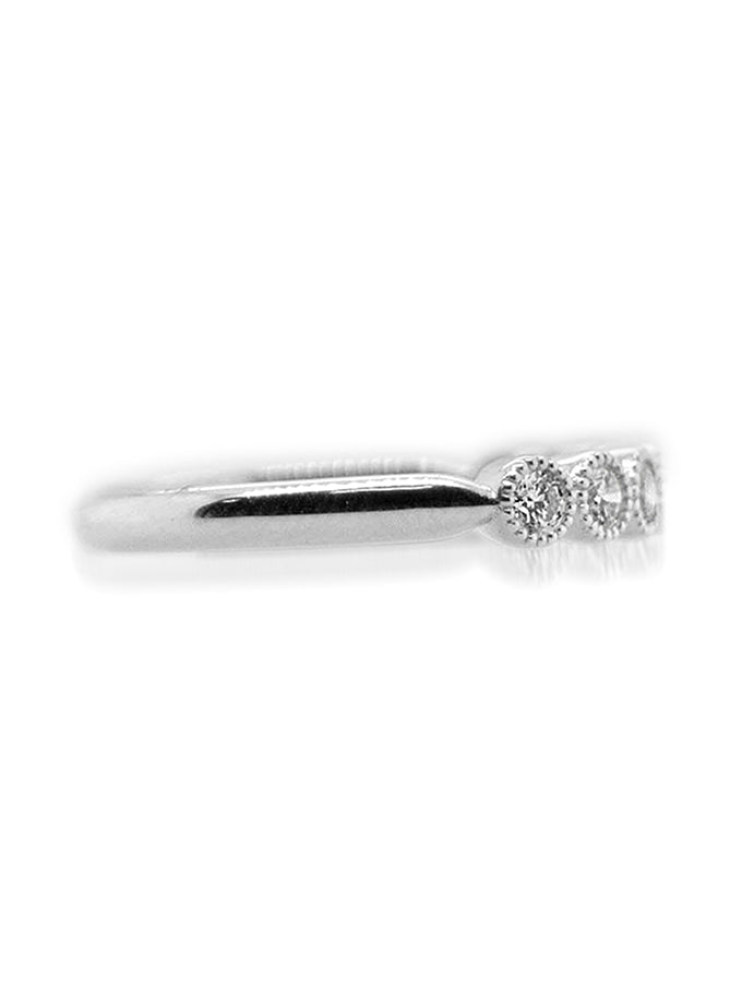 Diamond Set Band, 18K White Gold T=0.38ct, Small Size