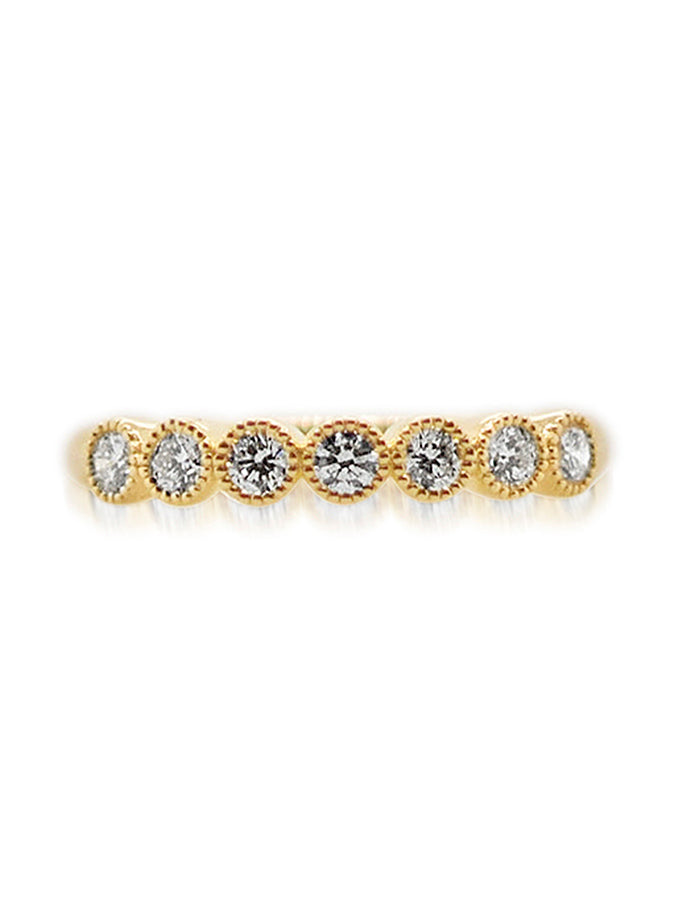 Diamond Set Band, 18K Yellow Gold T=0.38ct, Small Size