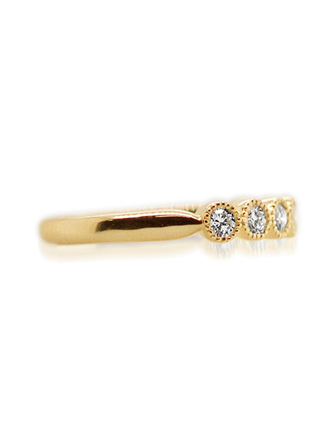 Diamond Set Band, 18K Yellow Gold T=0.38ct, Small Size