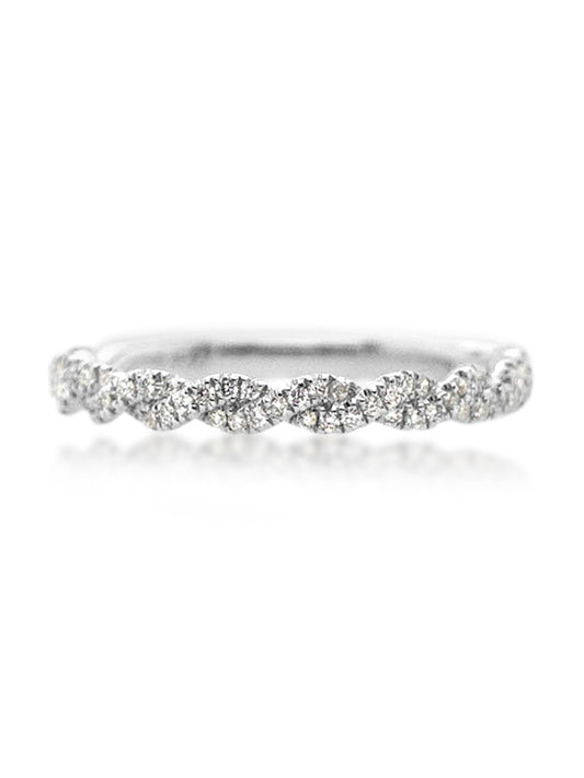 Diamond Set 0.29 Carat,on 18 Carat White Gold band