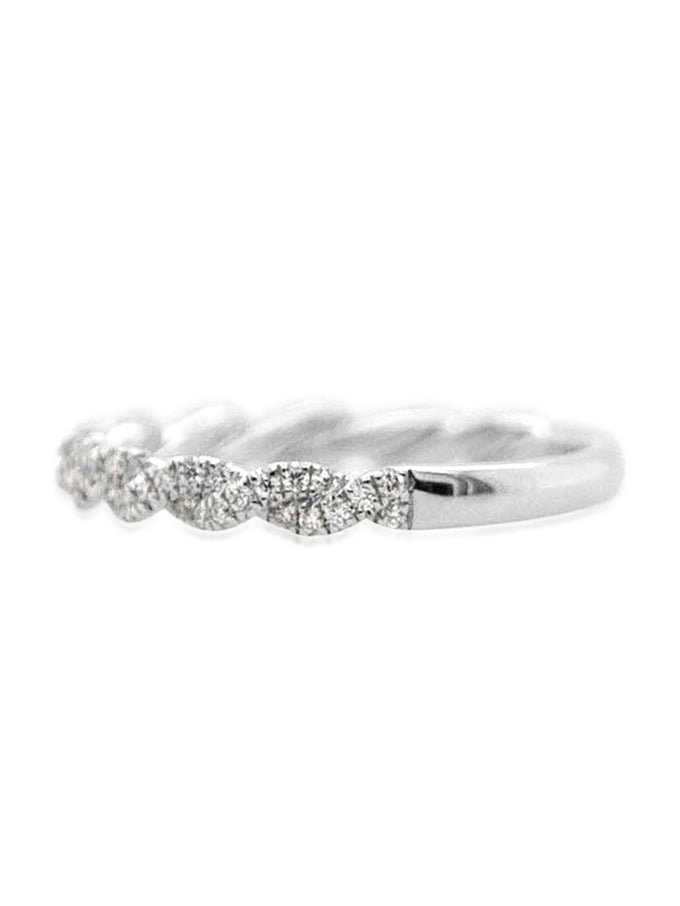 Diamond Set 0.29 Carat,on 18 Carat White Gold band