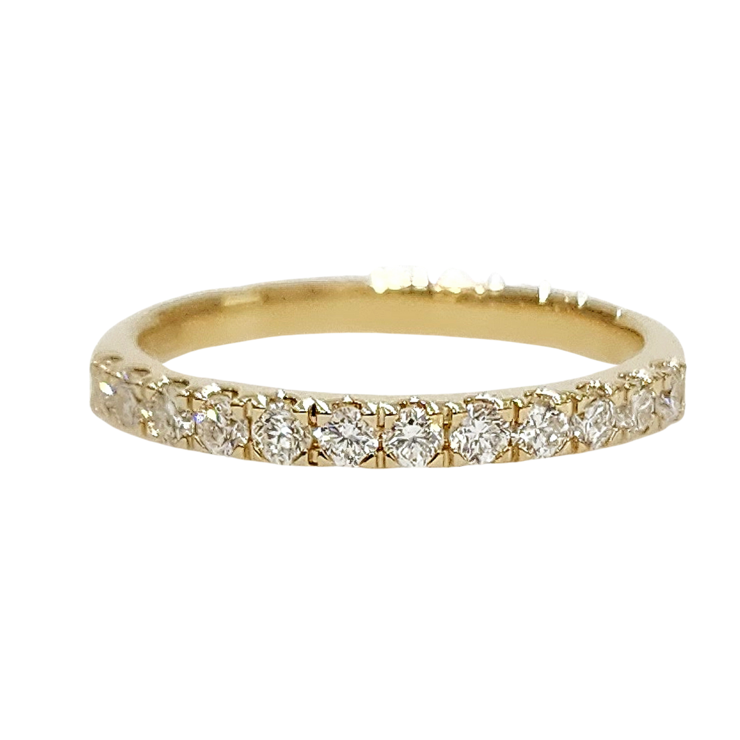 0.36 Carat Diamond Set Band Claw set in 18 Carat Yellow Gold.