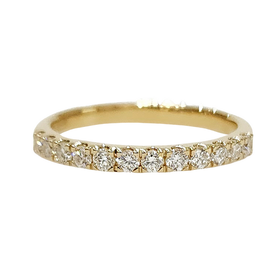 0.36 Carat Diamond Set Band Claw set in 18 Carat Yellow Gold.