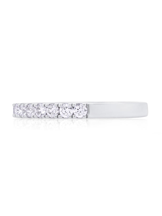 Diamond Set Band in 18 Carat White Gold