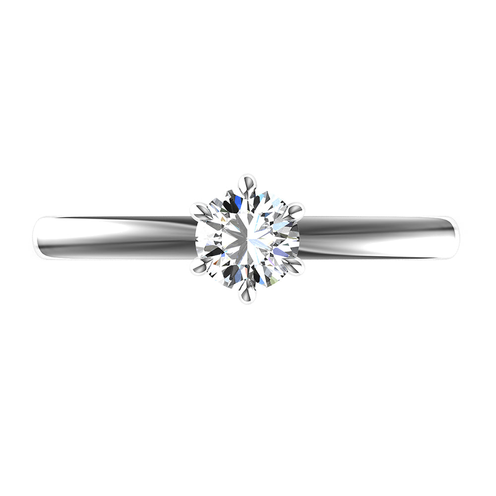 Lucy-Round Cut Solitaire Ring Setting