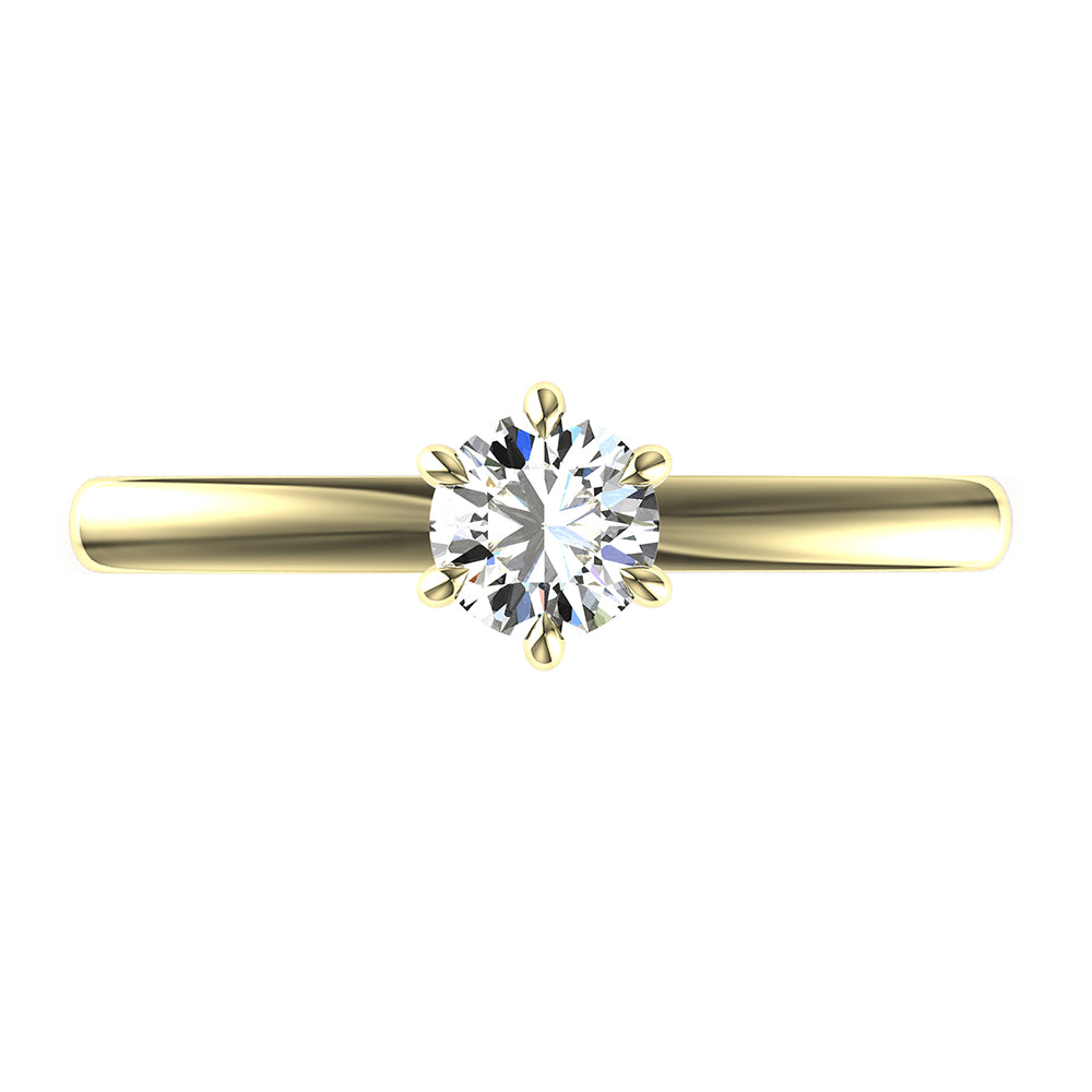 Lucy-Round Cut Solitaire Ring Setting