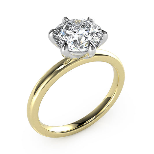 Lucy-Round Cut Solitaire Ring Setting