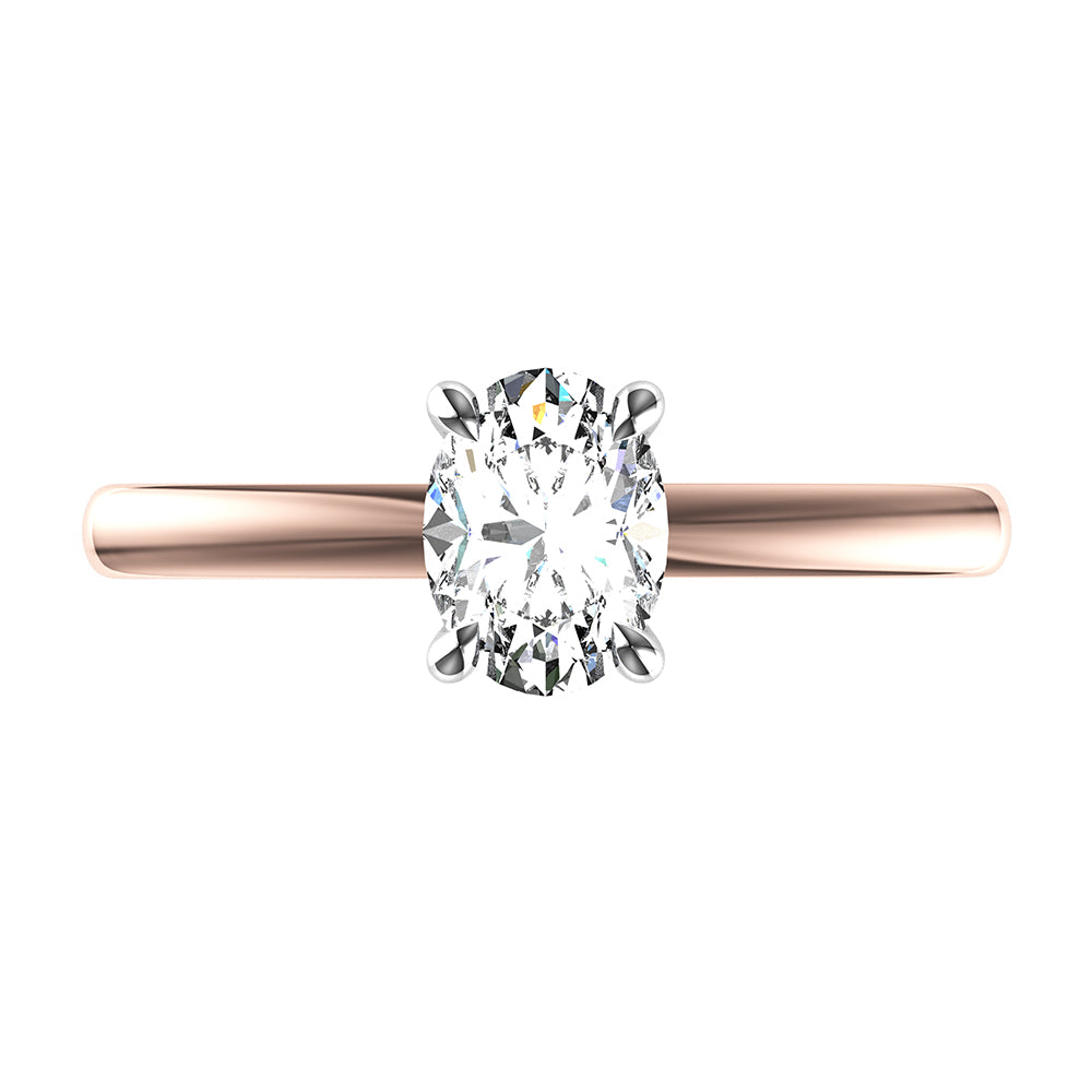 Sue-Oval Cut Solitaire Ring Setting.