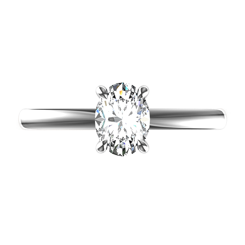 Sue-Oval Cut Solitaire Ring Setting.