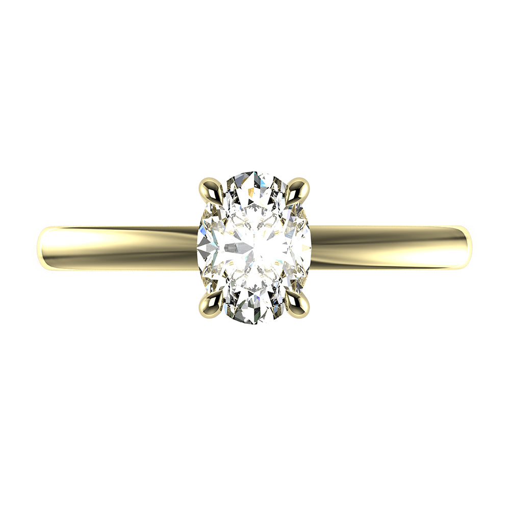 Sue-Oval Cut Solitaire Ring Setting.