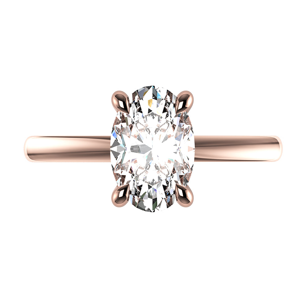 Sue-Oval Cut Solitaire Ring Setting.