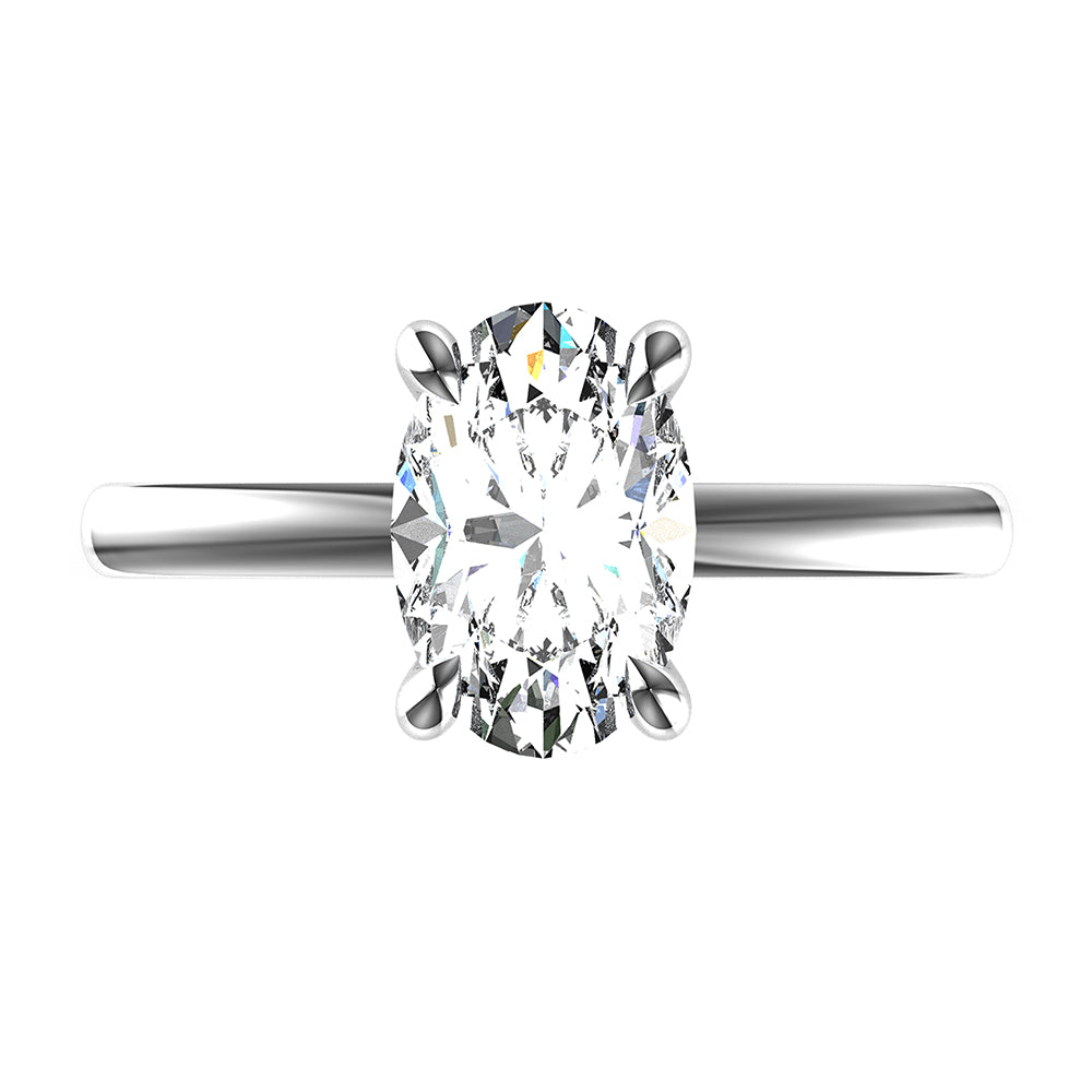 Sue-Oval Cut Solitaire Ring Setting.