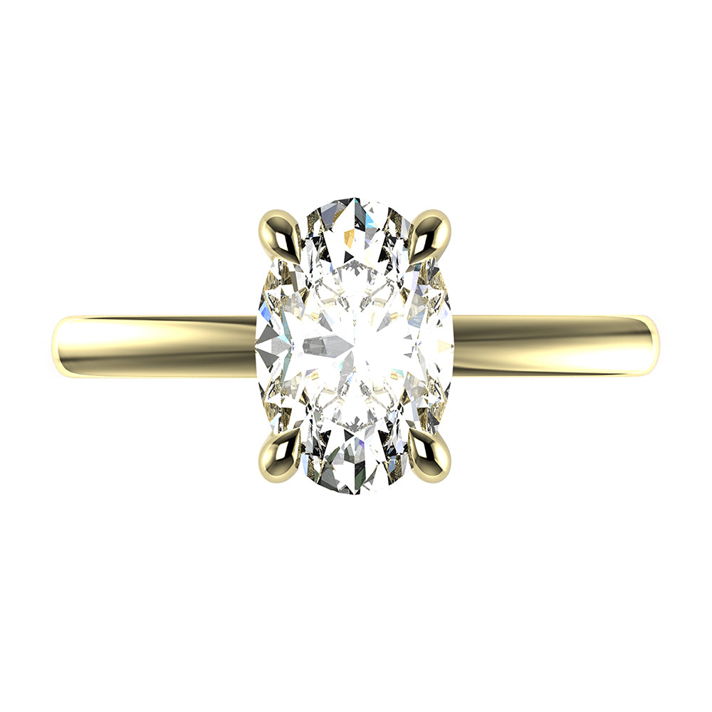 Sue-Oval Cut Solitaire Ring Setting.