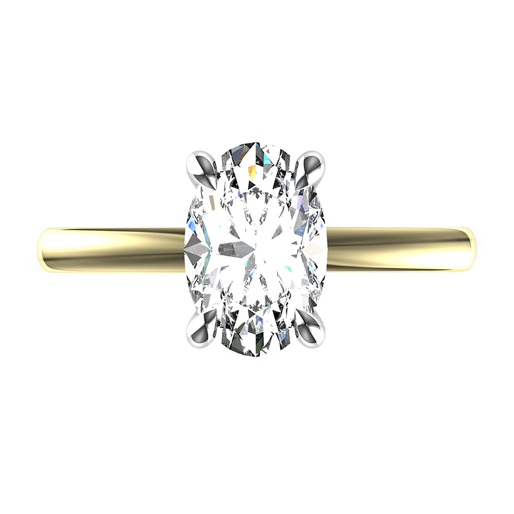 Sue-Oval Cut Solitaire Ring Setting.