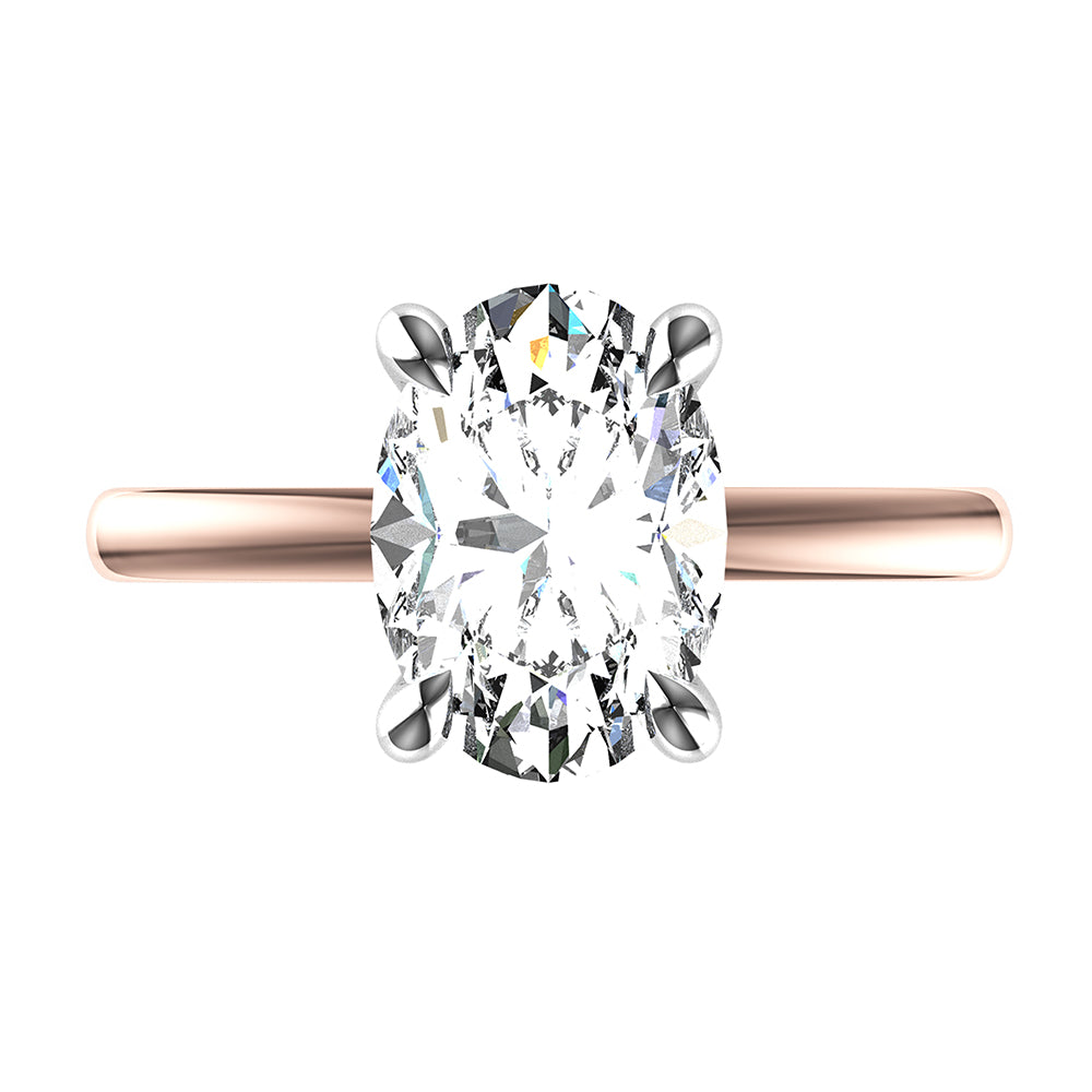 Sue-Oval Cut Solitaire Ring Setting.