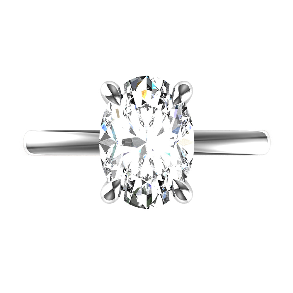 Sue-Oval Cut Solitaire Ring Setting.