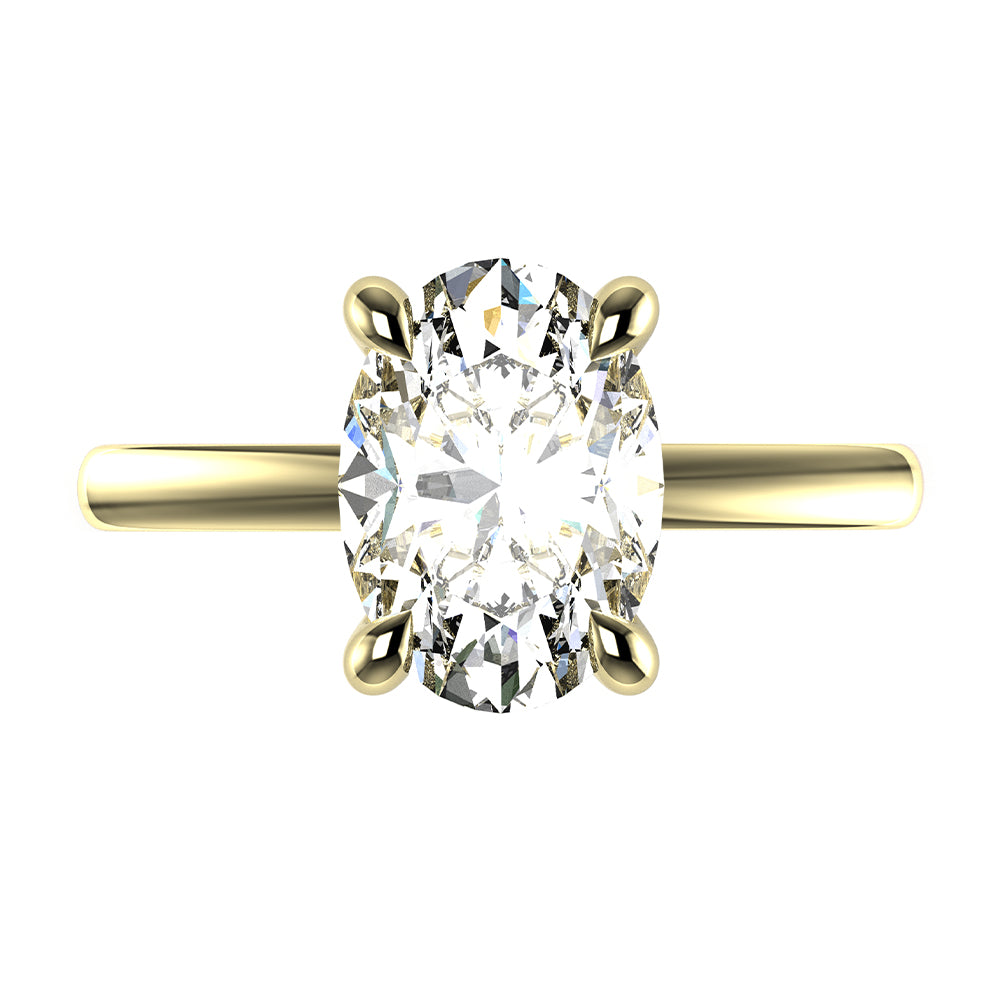 Sue-Oval Cut Solitaire Ring Setting.