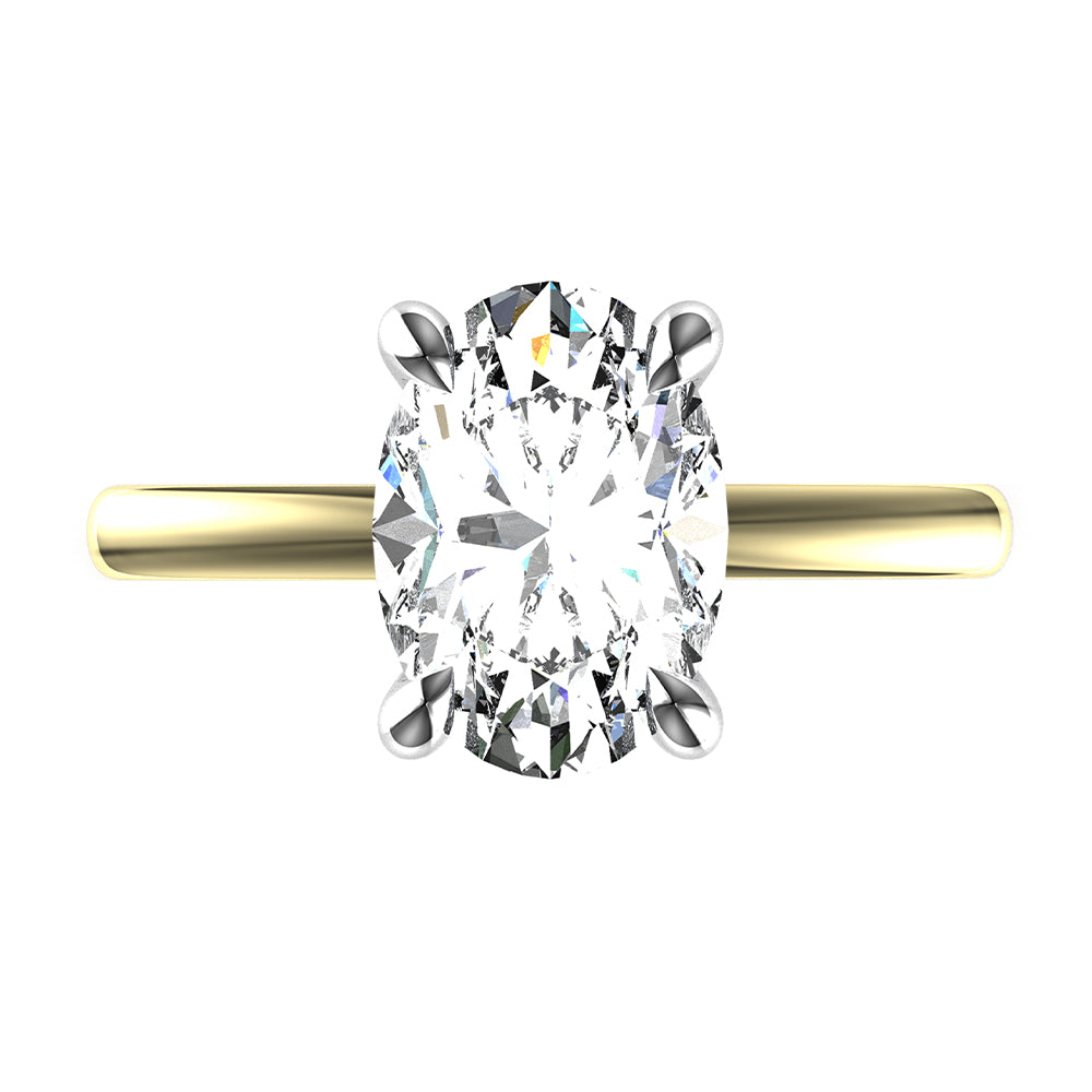 Sue-Oval Cut Solitaire Ring Setting.