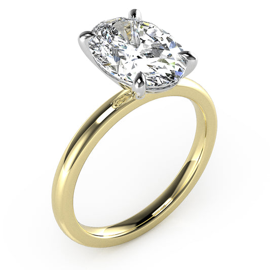 Sue-Oval Cut Solitaire Ring Setting.