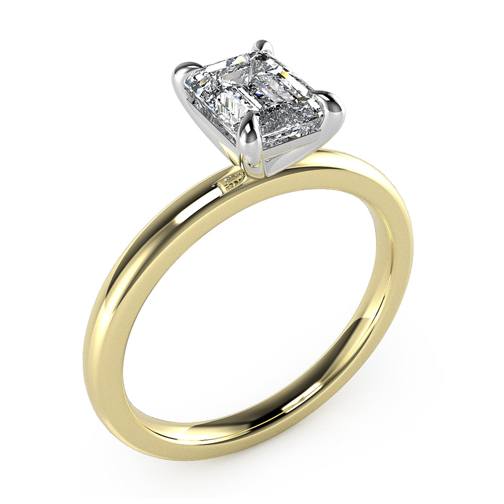 Kate-Emerald Cut Solitaire Ring Setting.