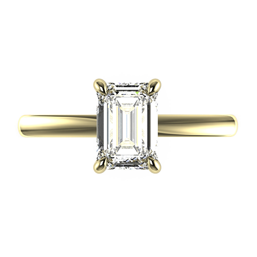 Kate-Emerald Cut Solitaire Ring Setting.