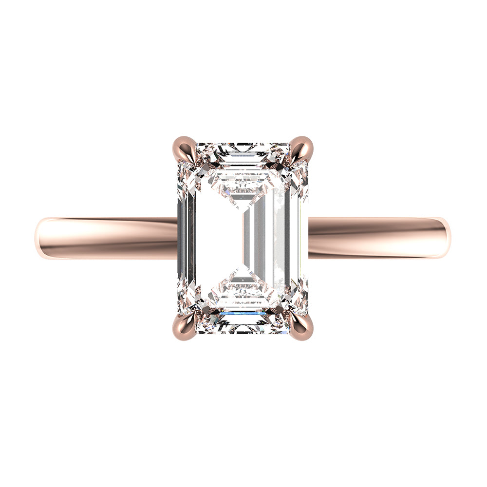 Kate-Emerald Cut Solitaire Ring Setting.