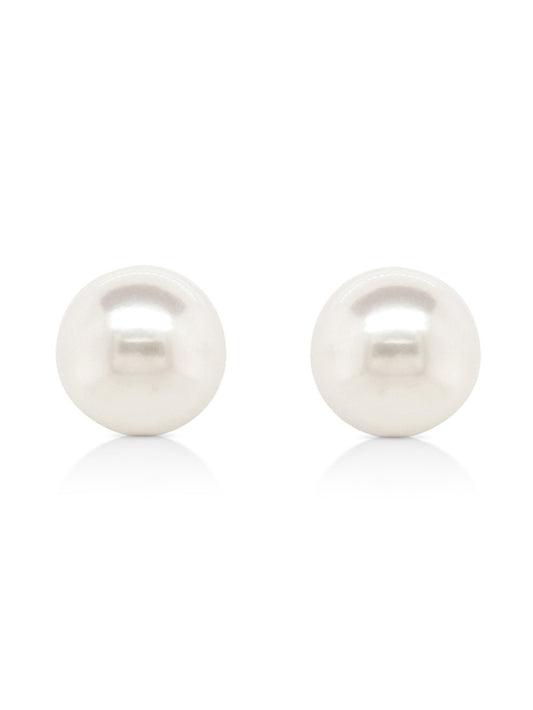 Freshwater Pearl Studs, 9K Yellow Gold, 8-8.5mm