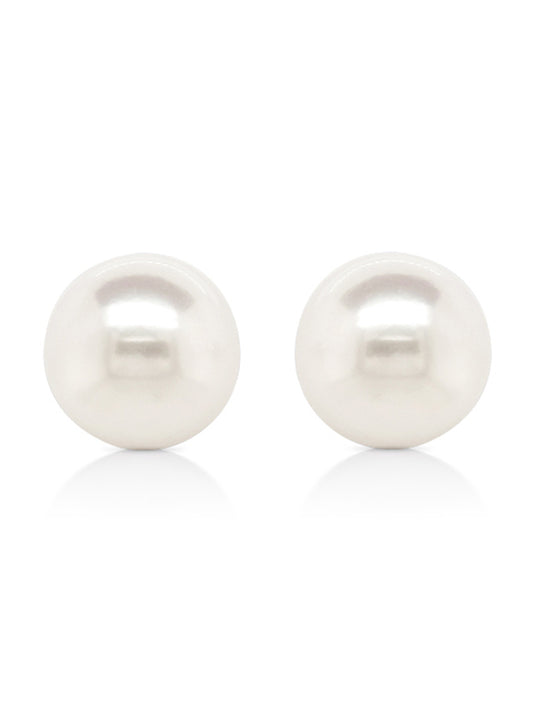 Akoya Cultured Pearl Studs, 9K Yellow Gold, 8.5-9mm