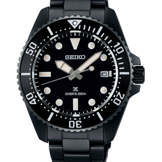 Seiko SNE599P Black Solar Prospex Divers, Bracelet Band