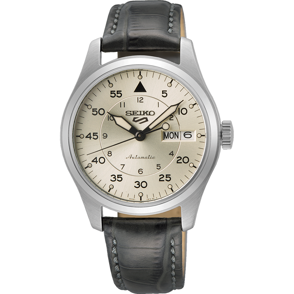 Seiko 5 SRPJ87K Field Series, Grey Leather Strap