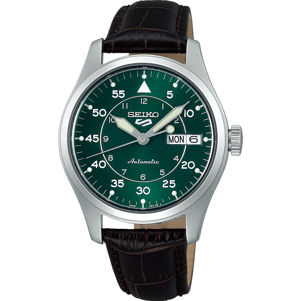 Seiko 5 SRPJ89K Field Seties, Green Dial, Leather Strap