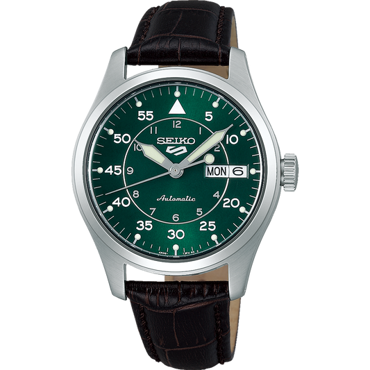 Seiko 5 SRPJ89K Field Seties, Green Dial, Leather Strap