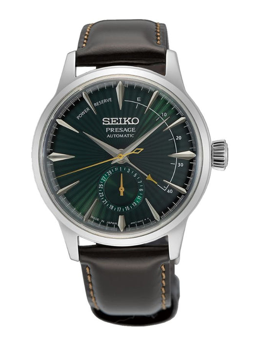 Seiko SSA459J Presage Cocktail Time Midnight Mockingbird Leather Strap