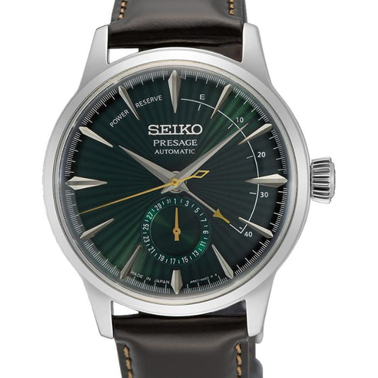 Seiko SSA459J Presage Cocktail Time Midnight Mockingbird Leather Strap